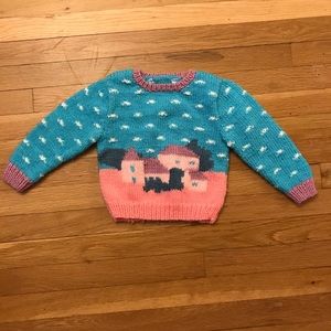 Vintage Hand-knit Girls Sweater